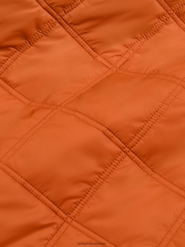 flwrdwn prešívaná bunda bez goliera deti NXTFX6650 škoricový pomaranč Pangaia oblečenie