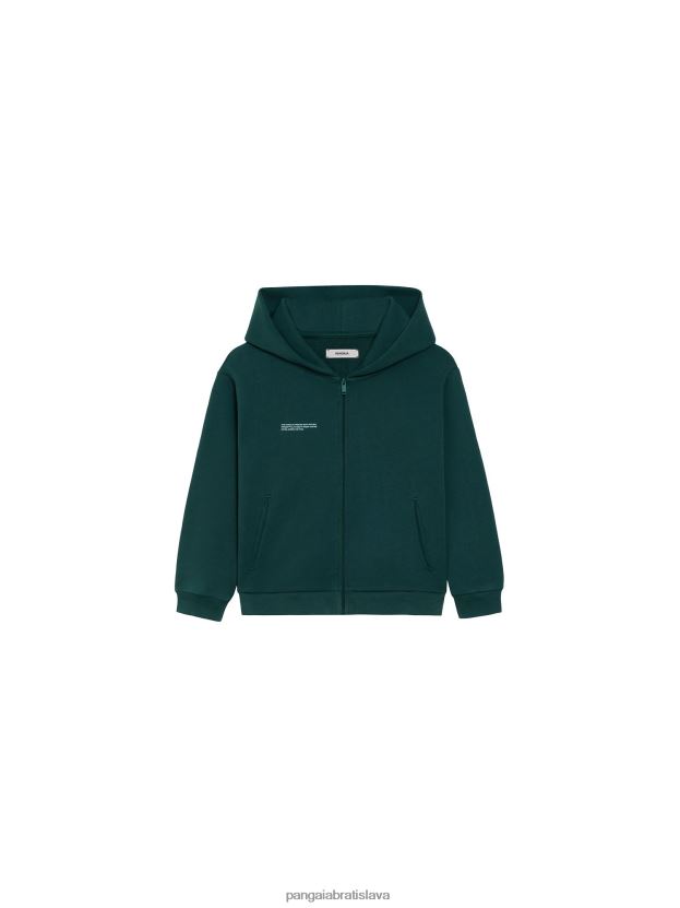 Mikina s kapucňou 365 na zips deti NXTFX6558 olistenie zelené Pangaia oblečenie