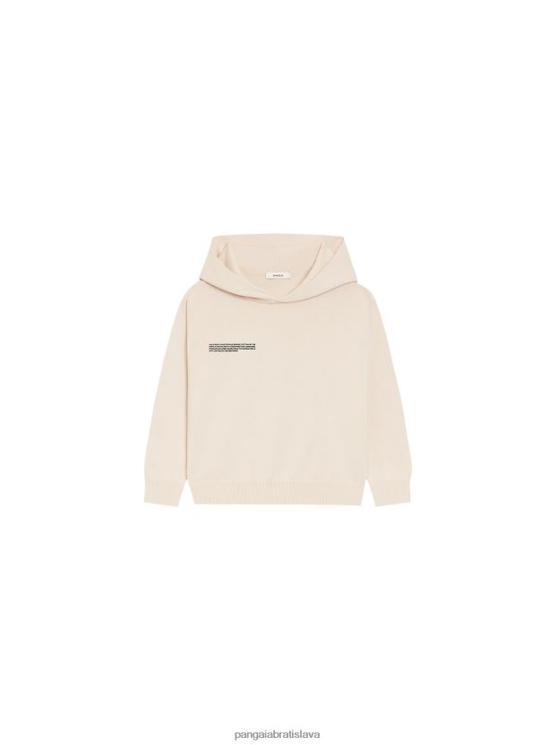 mikina s kapucňou z biobavlny deti NXTFX6559 piesku Pangaia oblečenie