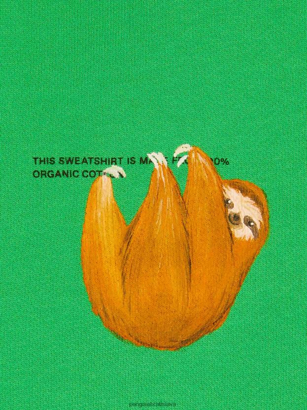 wahp mikina deti NXTFX6572 nefritovo zelená Pangaia oblečenie