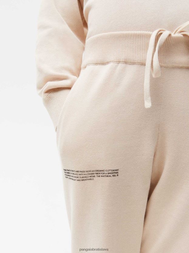 úpletové tepláky z organickej bavlny deti NXTFX6628 piesku Pangaia oblečenie
