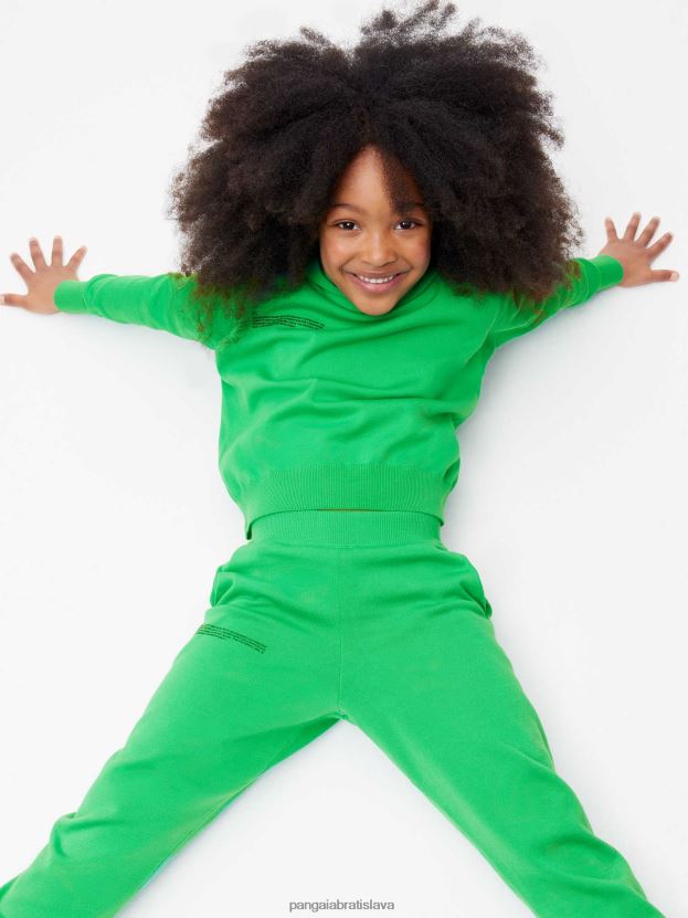 úpletové tepláky z organickej bavlny deti NXTFX6643 nefritovo zelená Pangaia oblečenie