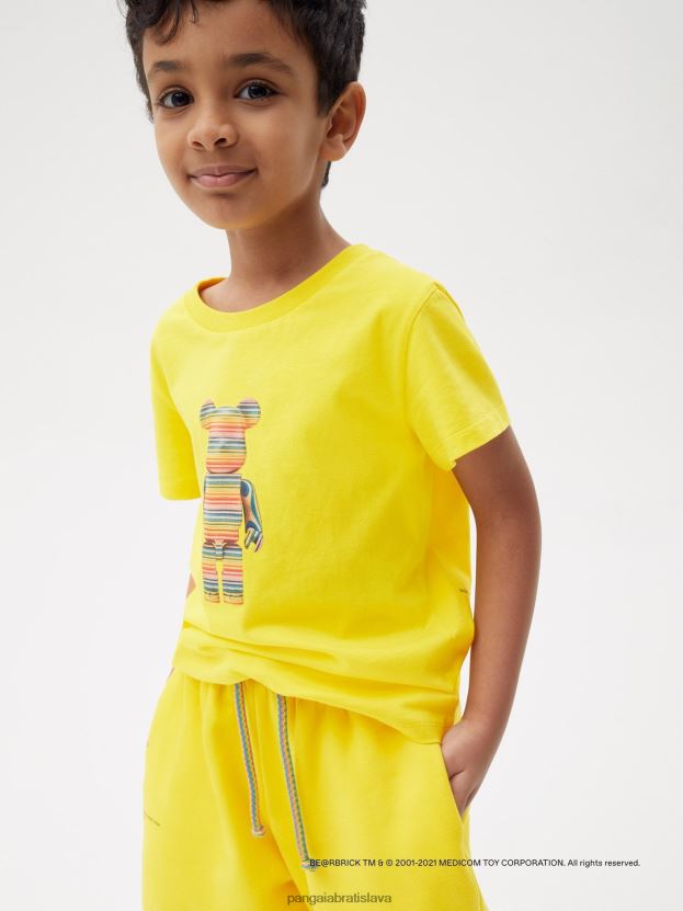 x tepláky haroshi be@rbrick deti NXTFX6645 šafranovo žltá Pangaia oblečenie