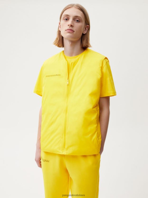 flwrdwn lite puffer vesta muži NXTFX6535 šafranovo žltá Pangaia oblečenie