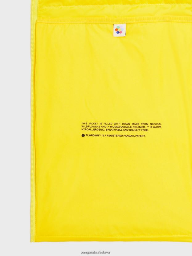 flwrdwn lite puffer vesta muži NXTFX6535 šafranovo žltá Pangaia oblečenie