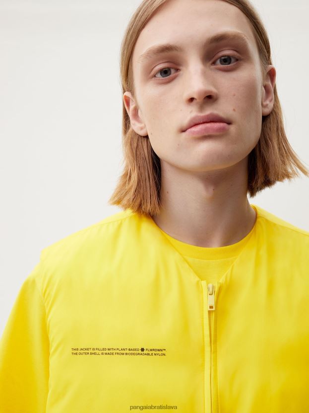 flwrdwn lite puffer vesta muži NXTFX6535 šafranovo žltá Pangaia oblečenie