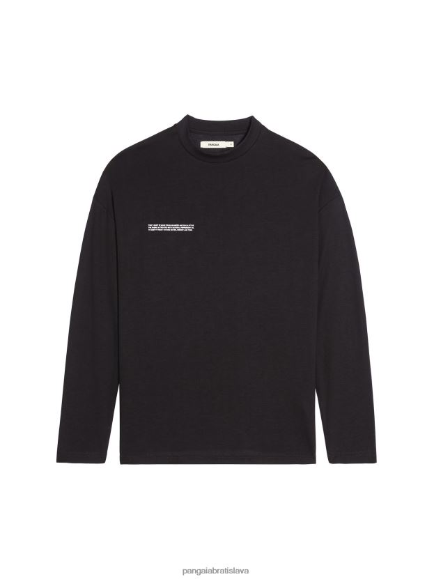 C-fiber čisté tričko s dlhým rukávom muži NXTFX6517 čierna Pangaia oblečenie
