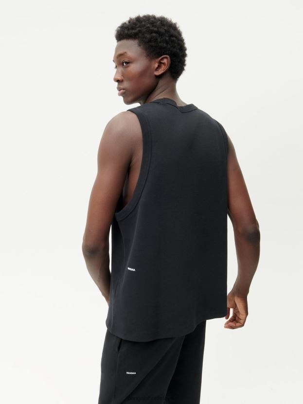 tielko z recyklovanej bavlny muži NXTFX6512 čierna Pangaia oblečenie