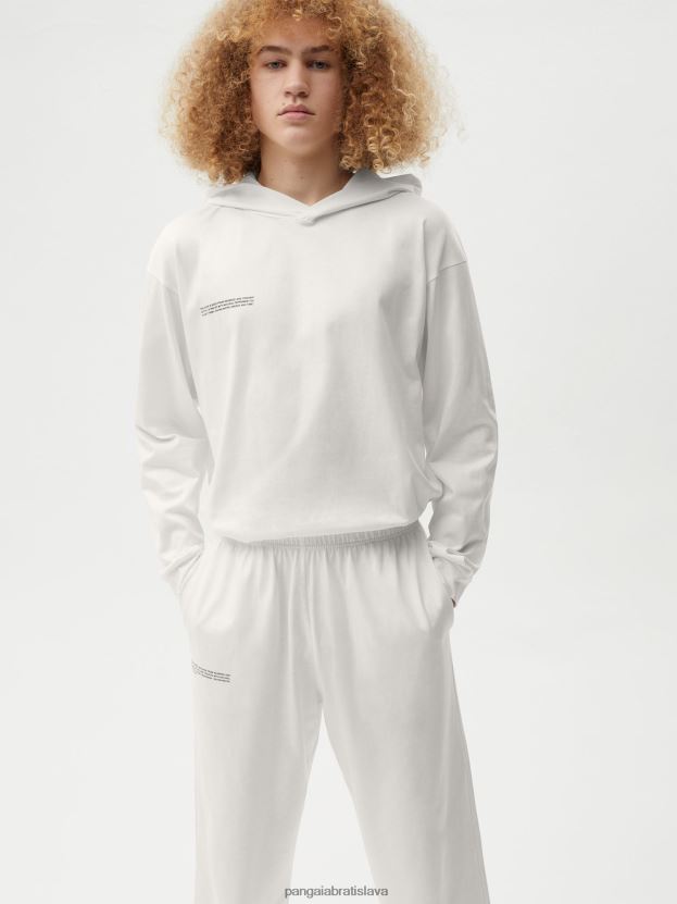 spoločenské nohavice z organickej bavlny s c-vláknom muži NXTFX6532 sivobiely Pangaia oblečenie