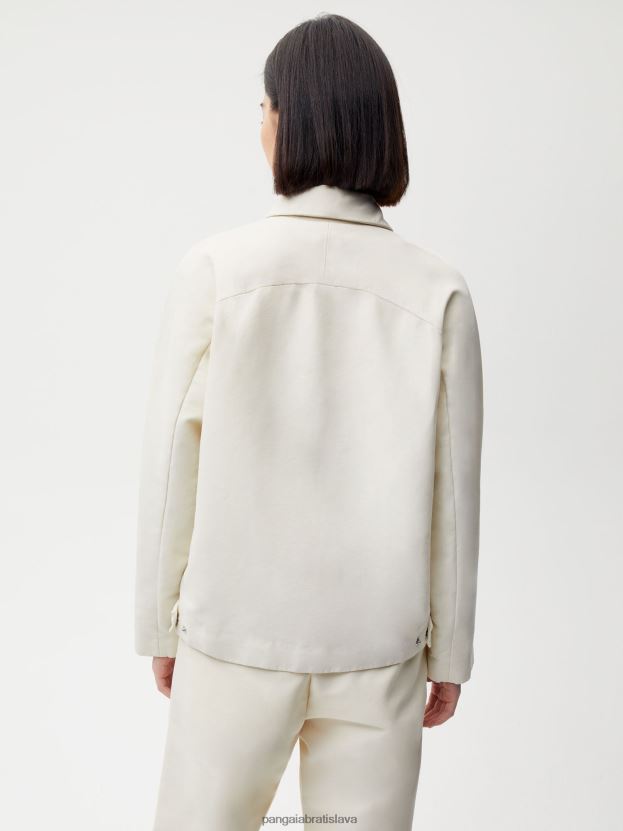 bunda harrington z organickej bavlny ženy NXTFX6479 bazový kvet Pangaia oblečenie