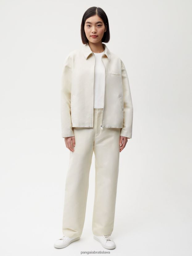 bunda harrington z organickej bavlny ženy NXTFX6479 bazový kvet Pangaia oblečenie