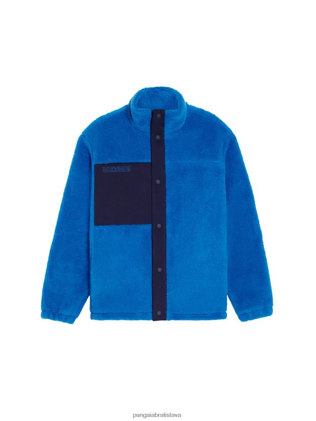 fleecová bunda z recyklovanej vlny ženy NXTFX6480 blankytná modrá Pangaia oblečenie