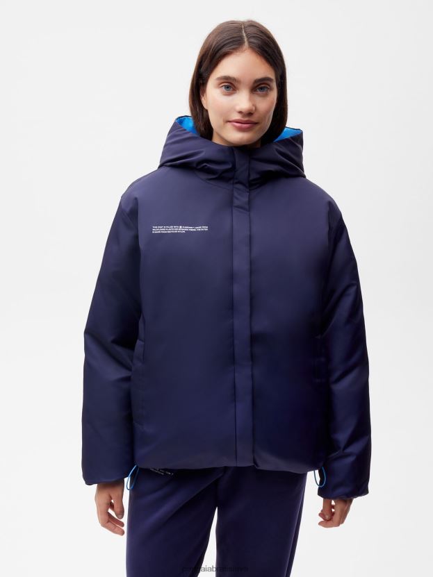 flwrdwn obojstranná bunda ženy NXTFX6463 námornícka modrá/kobaltová modrá Pangaia oblečenie