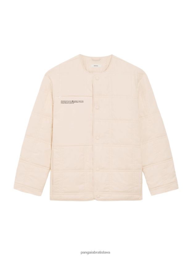 flwrdwn prešívaná bunda bez goliera ženy NXTFX6483 piesku Pangaia oblečenie