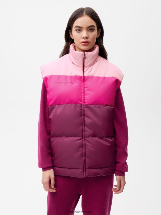 flwrdwn vestička ženy NXTFX6443 slivkovo fialová Pangaia oblečenie