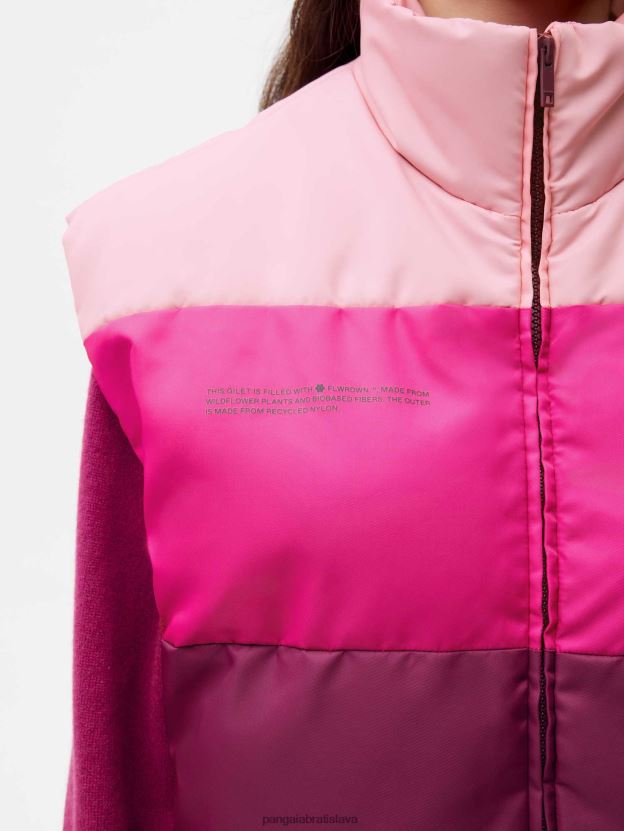 flwrdwn vestička ženy NXTFX6443 slivkovo fialová Pangaia oblečenie