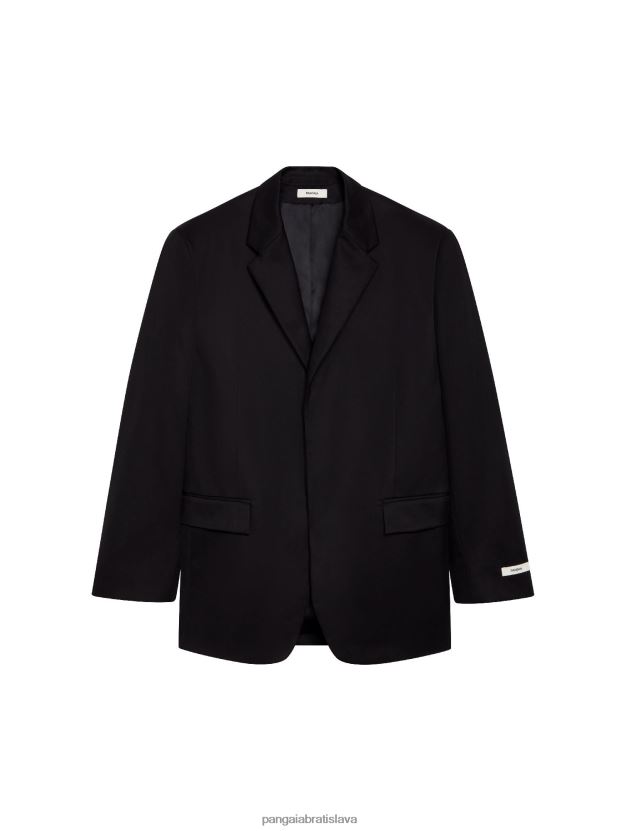 nadrozmerné sako na mieru z organickej bavlny ženy NXTFX6456 čierna Pangaia oblečenie