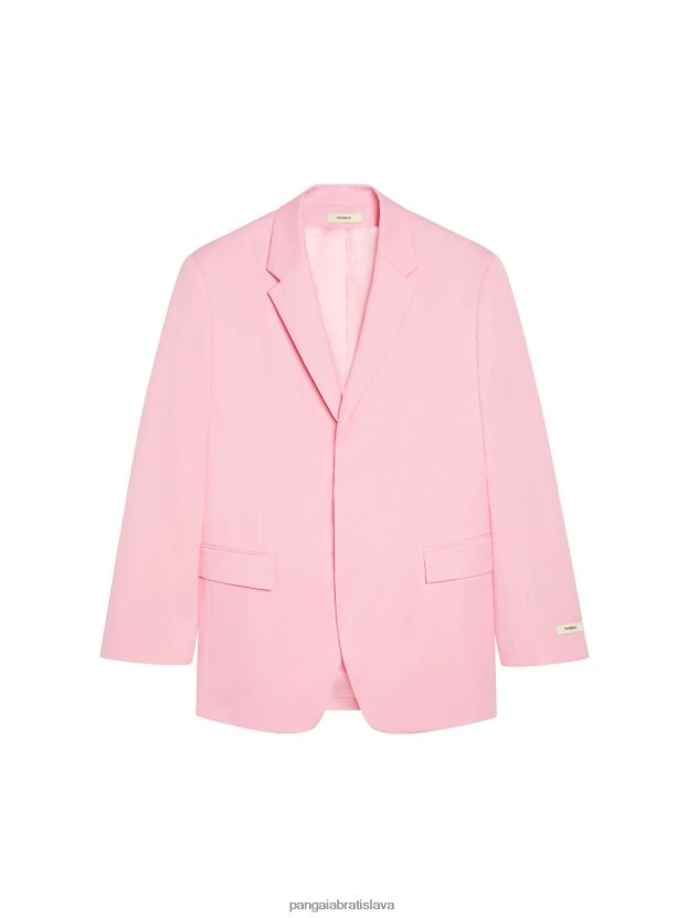 nadrozmerné sako na mieru z organickej bavlny ženy NXTFX6466 sakura ružová Pangaia oblečenie
