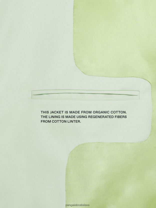 nadrozmerné sako na mieru z organickej bavlny ženy NXTFX6471 pistácie Pangaia oblečenie