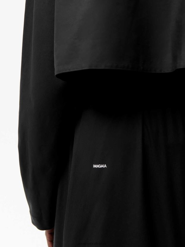 trenčkot z organickej bavlny ženy NXTFX6468 čierna Pangaia oblečenie