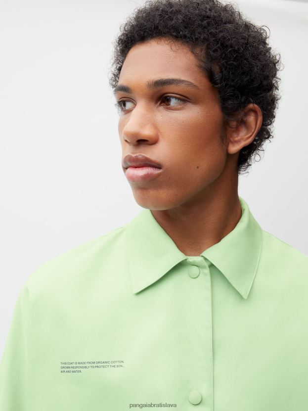 trenčkot z organickej bavlny ženy NXTFX6488 pistácie Pangaia oblečenie