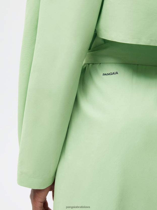 trenčkot z organickej bavlny ženy NXTFX6488 pistácie Pangaia oblečenie