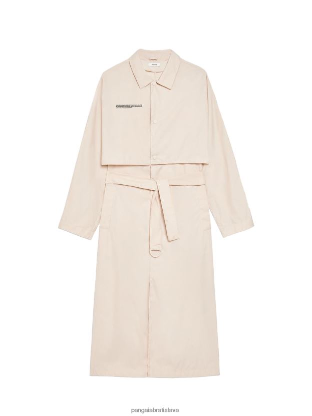 trenčkot z recyklovaného nylonu ženy NXTFX6477 piesku Pangaia oblečenie