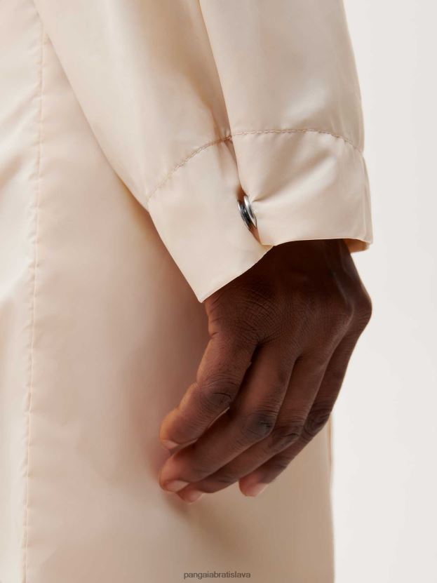 trenčkot z recyklovaného nylonu ženy NXTFX6477 piesku Pangaia oblečenie