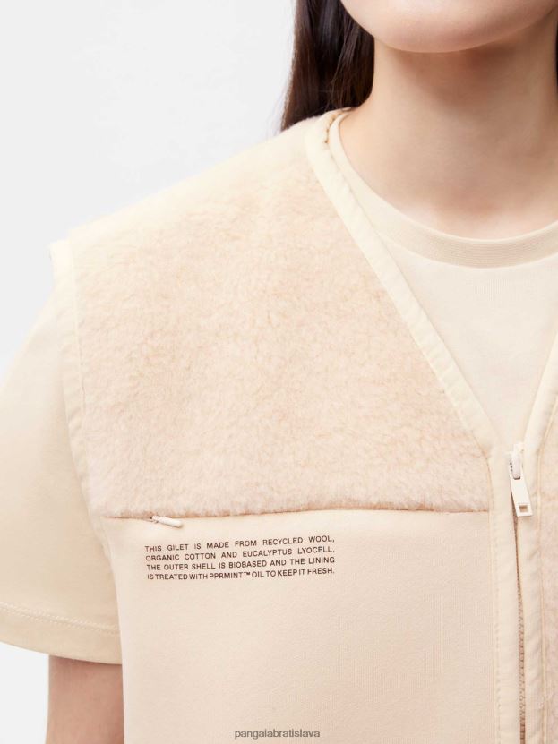 vesta z recyklovanej vlny ženy NXTFX6444 piesku Pangaia oblečenie