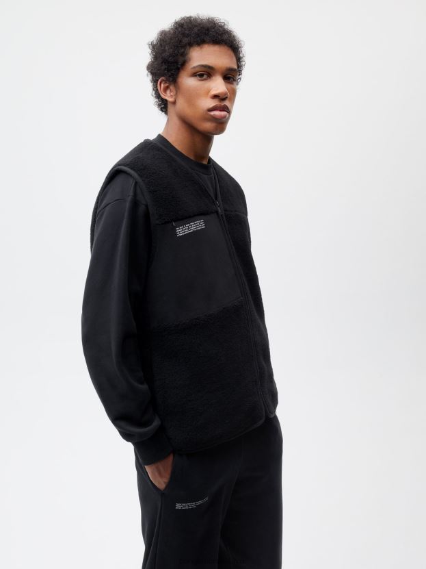 vesta z recyklovanej vlny ženy NXTFX6485 čierna Pangaia oblečenie