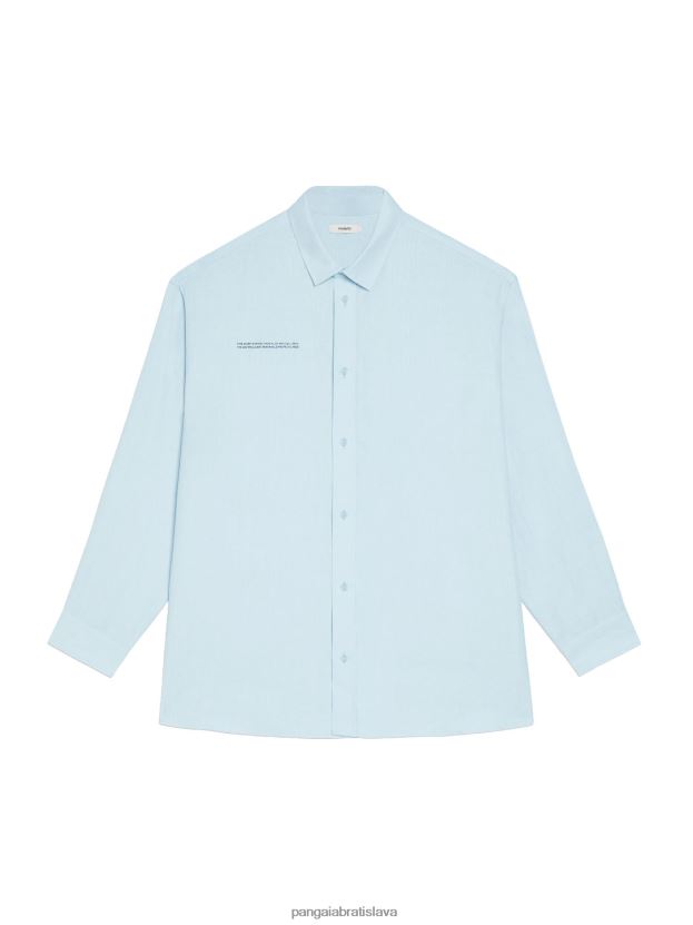 aloe ľanová košeľa s dlhým rukávom ženy NXTFX6395 svetlo modrá Pangaia oblečenie