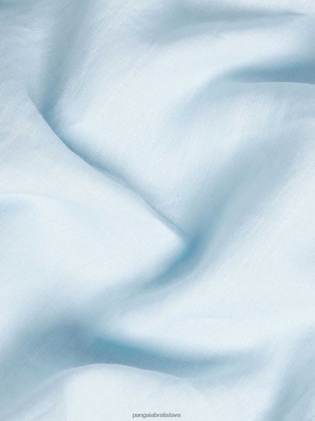 aloe ľanová košeľa s dlhým rukávom ženy NXTFX6395 svetlo modrá Pangaia oblečenie