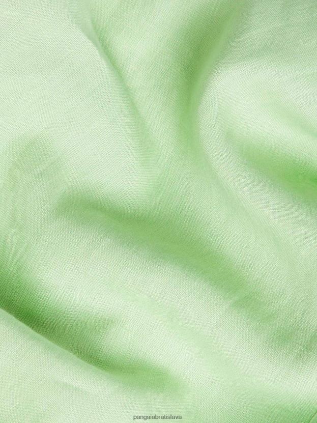 aloe ľanová košeľa s krátkym rukávom ženy NXTFX6399 pistácie Pangaia oblečenie