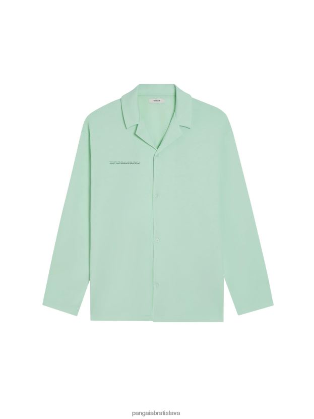 pyžamová košeľa z organickej bavlny ženy NXTFX6430 lagúna zelená Pangaia oblečenie