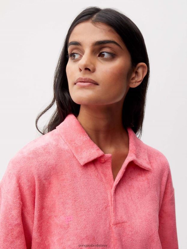 uterákové polo tričko ženy NXTFX6397 lotosová ružová Pangaia oblečenie