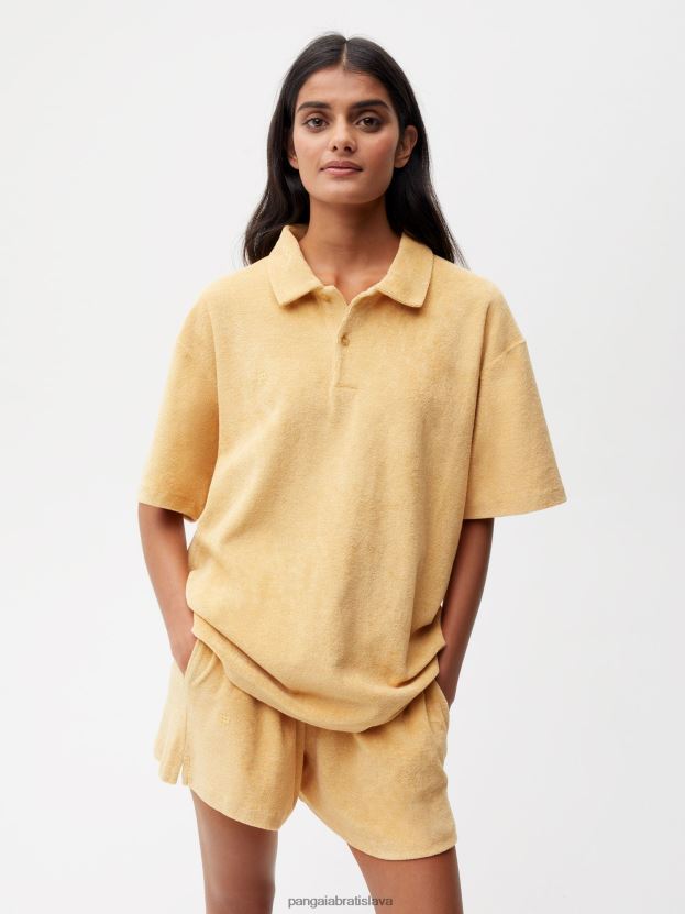 uterákové polo tričko ženy NXTFX6401 tmavý piesok Pangaia oblečenie