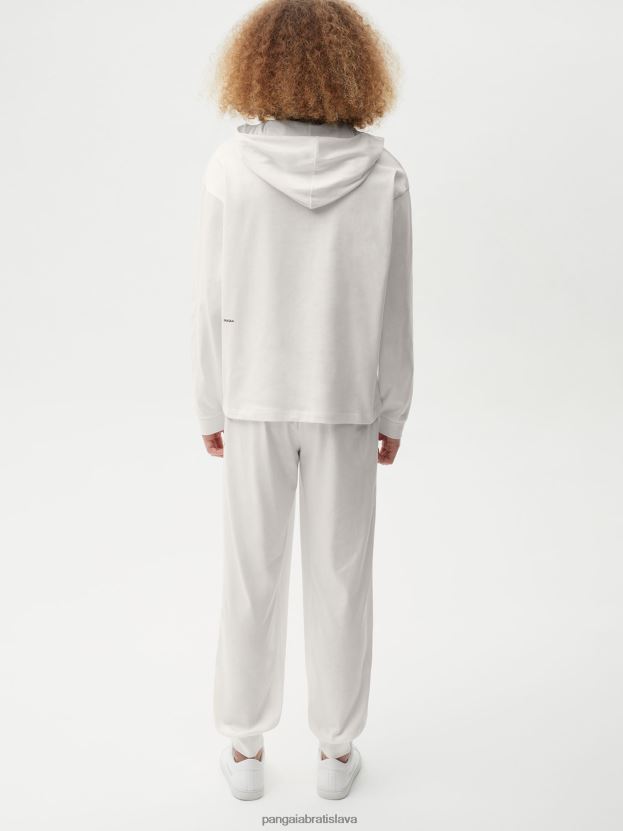 Oblečenie z organickej bavlny s c-vláknom ženy NXTFX6509 sivobiely Pangaia oblečenie