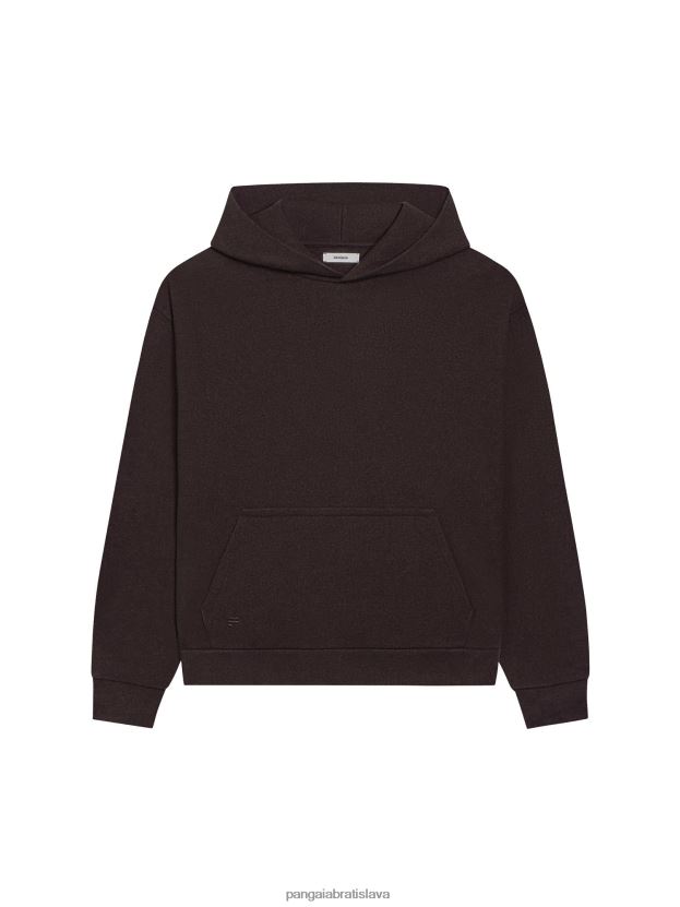 džersejová mikina z recyklovanej vlny ženy NXTFX627 gaštanovo hnedá Pangaia oblečenie