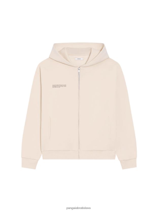 široká mikina s kapucňou na zips ženy NXTFX648 piesku Pangaia oblečenie