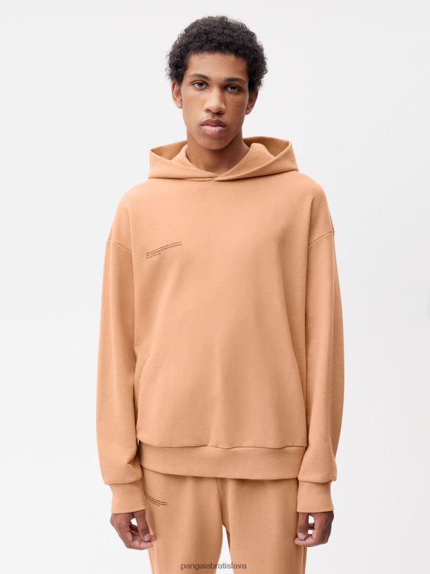 mikina s kapucňou na farbenie potravín ženy NXTFX629 rooibos červený Pangaia oblečenie