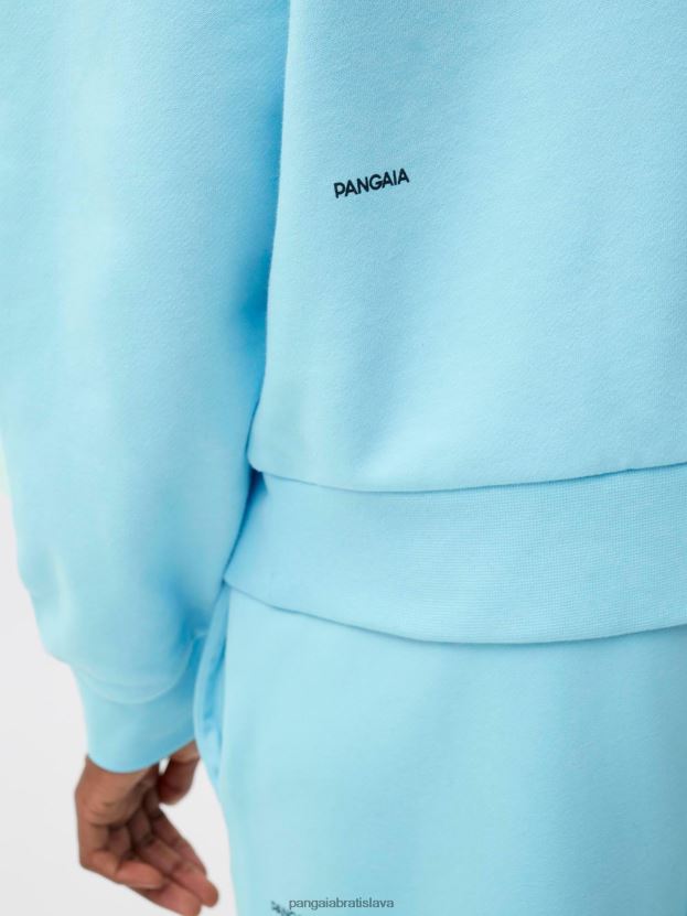 podpisová mikina s kapucňou ženy NXTFX647 nebeská modrá Pangaia oblečenie