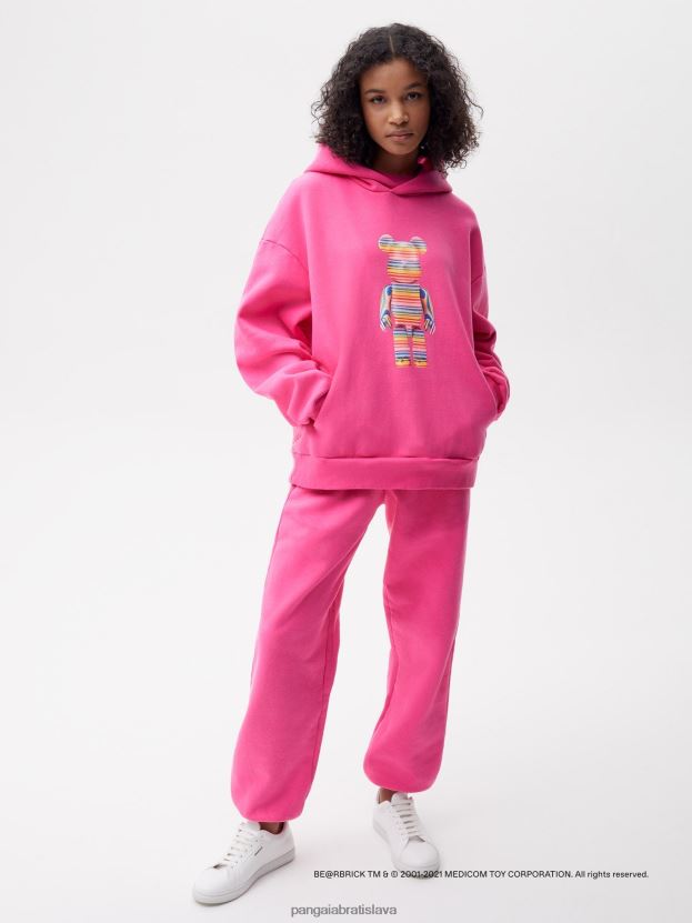 x haroshi be@rbrick mikina s kapucňou z recyklovanej bavlny ženy NXTFX672 plameniak ružový Pangaia oblečenie