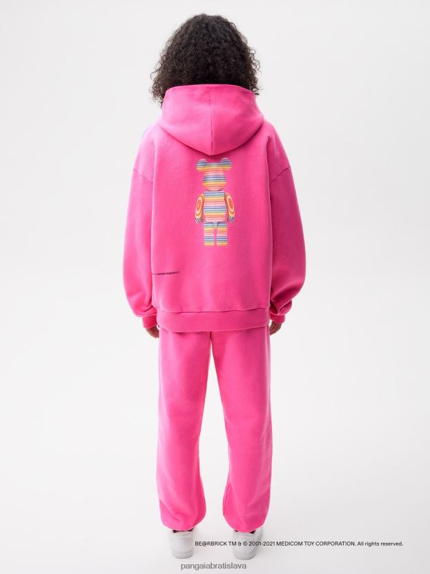 x haroshi be@rbrick mikina s kapucňou z recyklovanej bavlny ženy NXTFX672 plameniak ružový Pangaia oblečenie