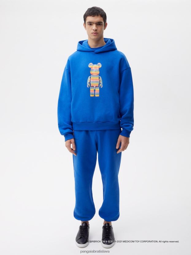 x haroshi be@rbrick mikina s kapucňou z recyklovanej bavlny ženy NXTFX673 kobaltová modrá Pangaia oblečenie