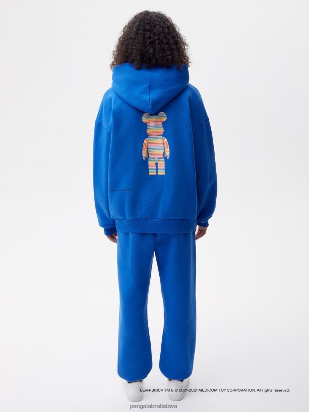 x haroshi be@rbrick mikina s kapucňou z recyklovanej bavlny ženy NXTFX673 kobaltová modrá Pangaia oblečenie