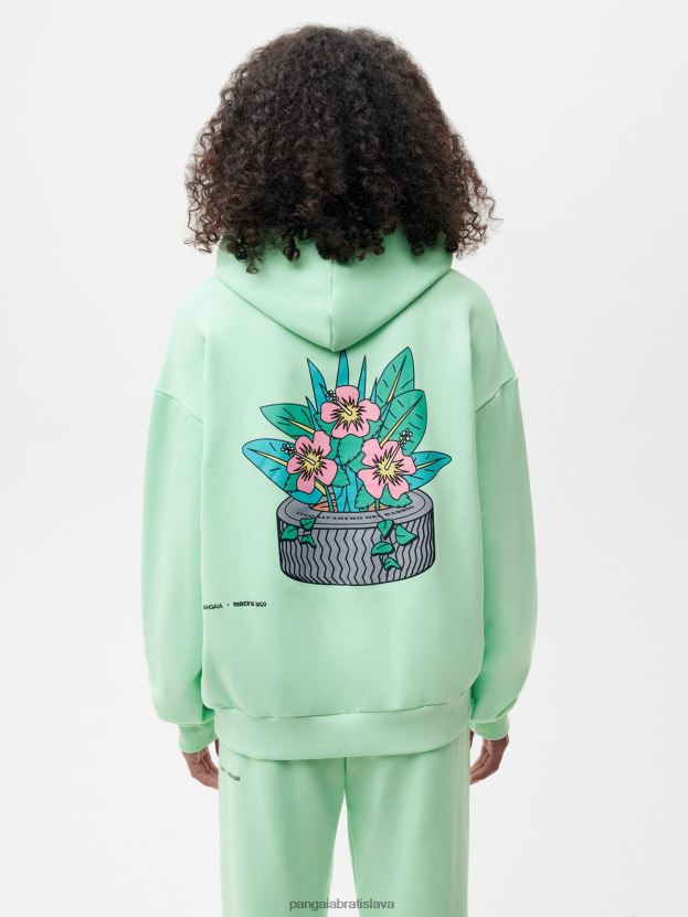 x roberto lugo 365 mikina s kapucňou ženy NXTFX661 lagúnová modrá Pangaia oblečenie