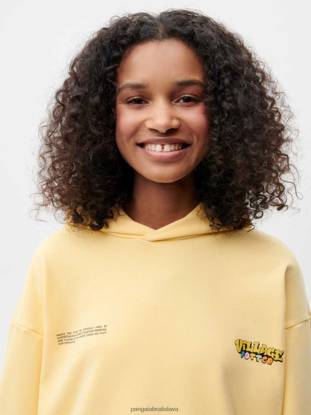 x roberto lugo 365 mikina s kapucňou ženy NXTFX664 masliaková žltá Pangaia oblečenie