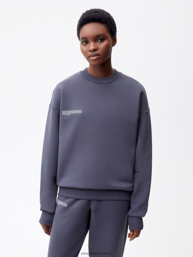 podpisová mikina ženy NXTFX6105 bridlicovo modrá Pangaia oblečenie