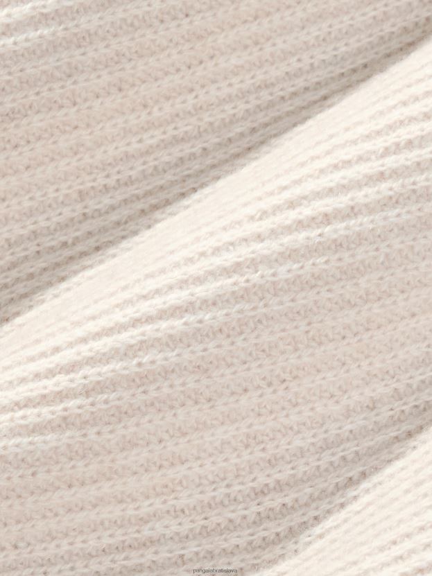 recyklovaný kašmírový lievik - sveter na krk ženy NXTFX685 ovsené vločky Pangaia oblečenie