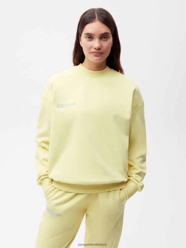 v konverznej bavlnenej mikine ženy NXTFX6118 slnečný lúč žltý Pangaia oblečenie